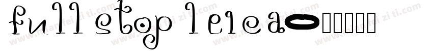 full stop leica字体转换
